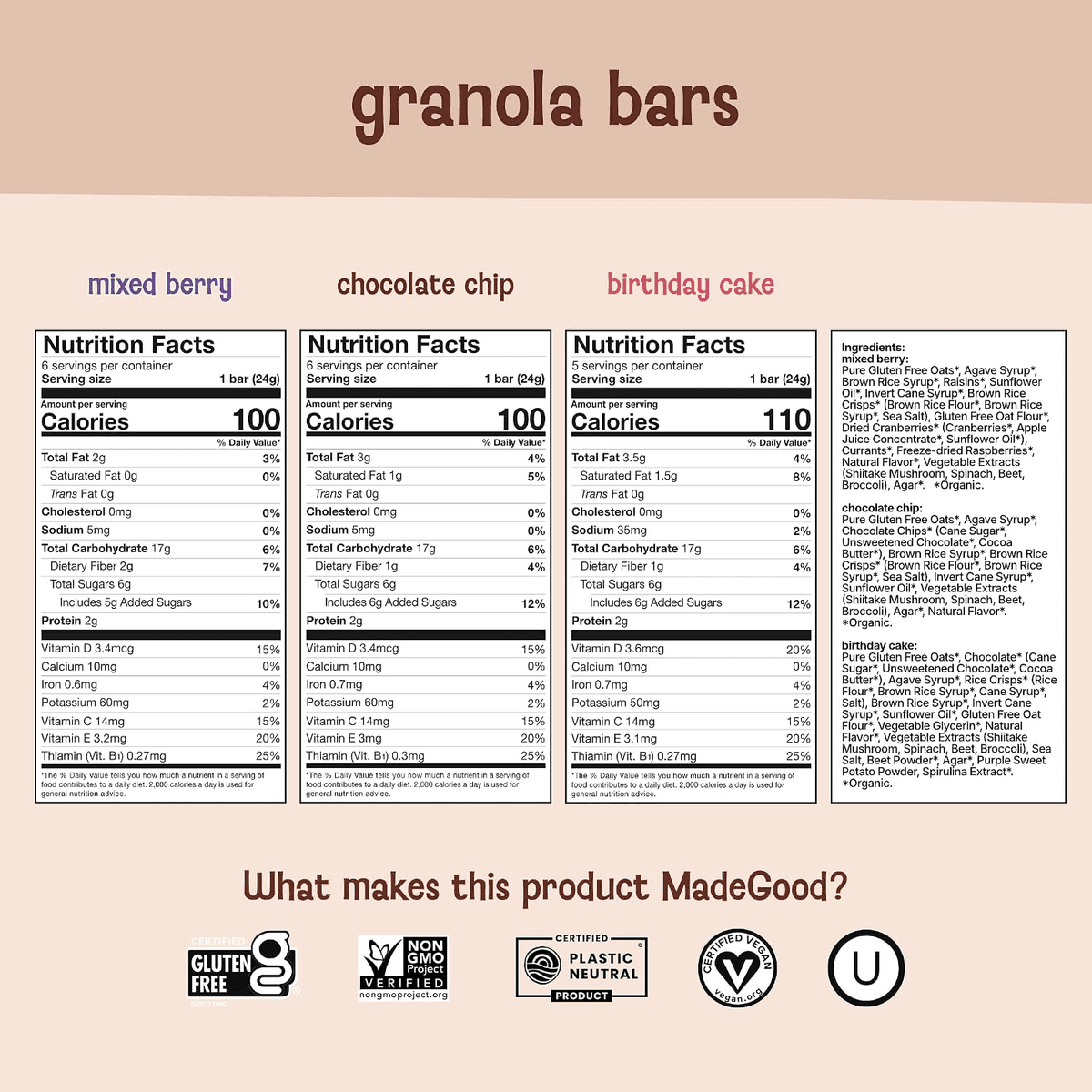 MadeGood Organic Granola Variety Pack - 37 Count image 2