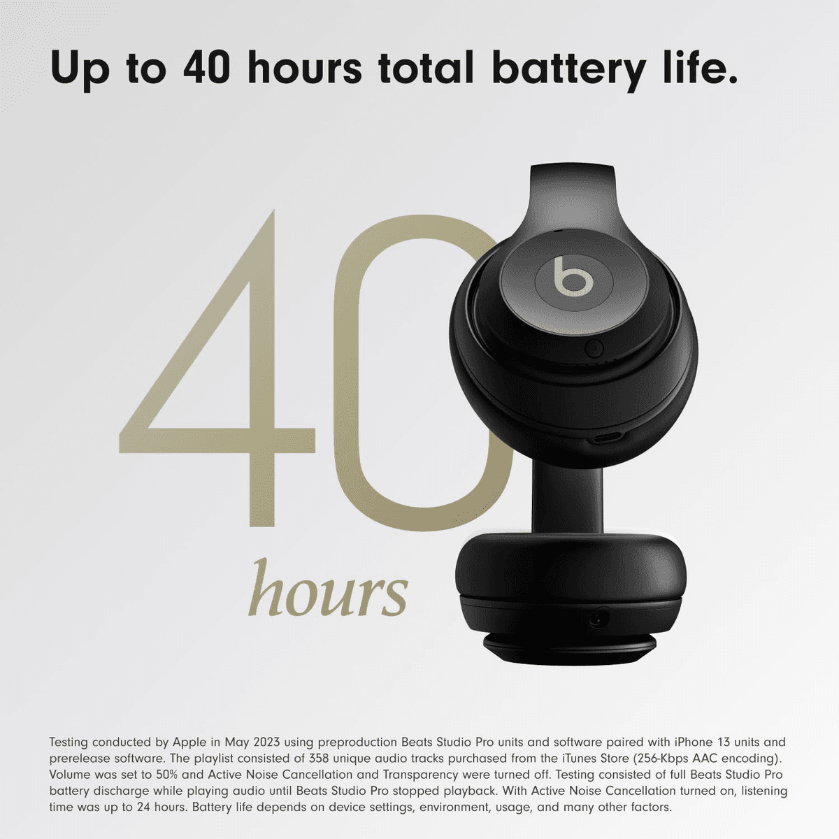 Beats Studio Pro Wireless Noise-Cancelling Headphones - Black image 4