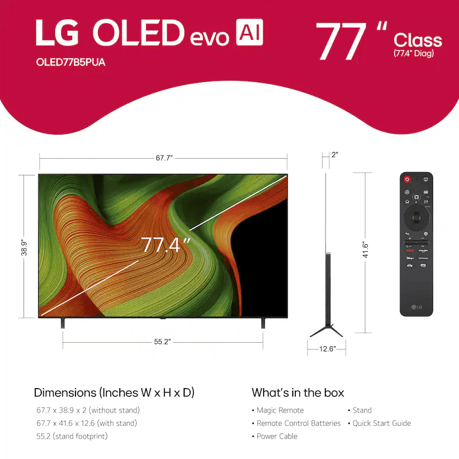 LG 77-Inch B5 OLED 4K Smart TV (2025) image 3