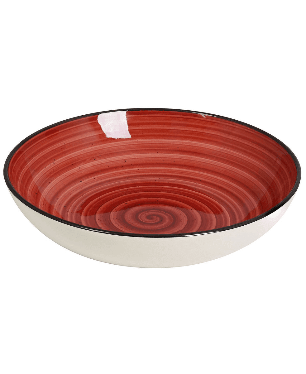 Elama Gia 24-Piece Dinnerware Set for 6 - Red image 2