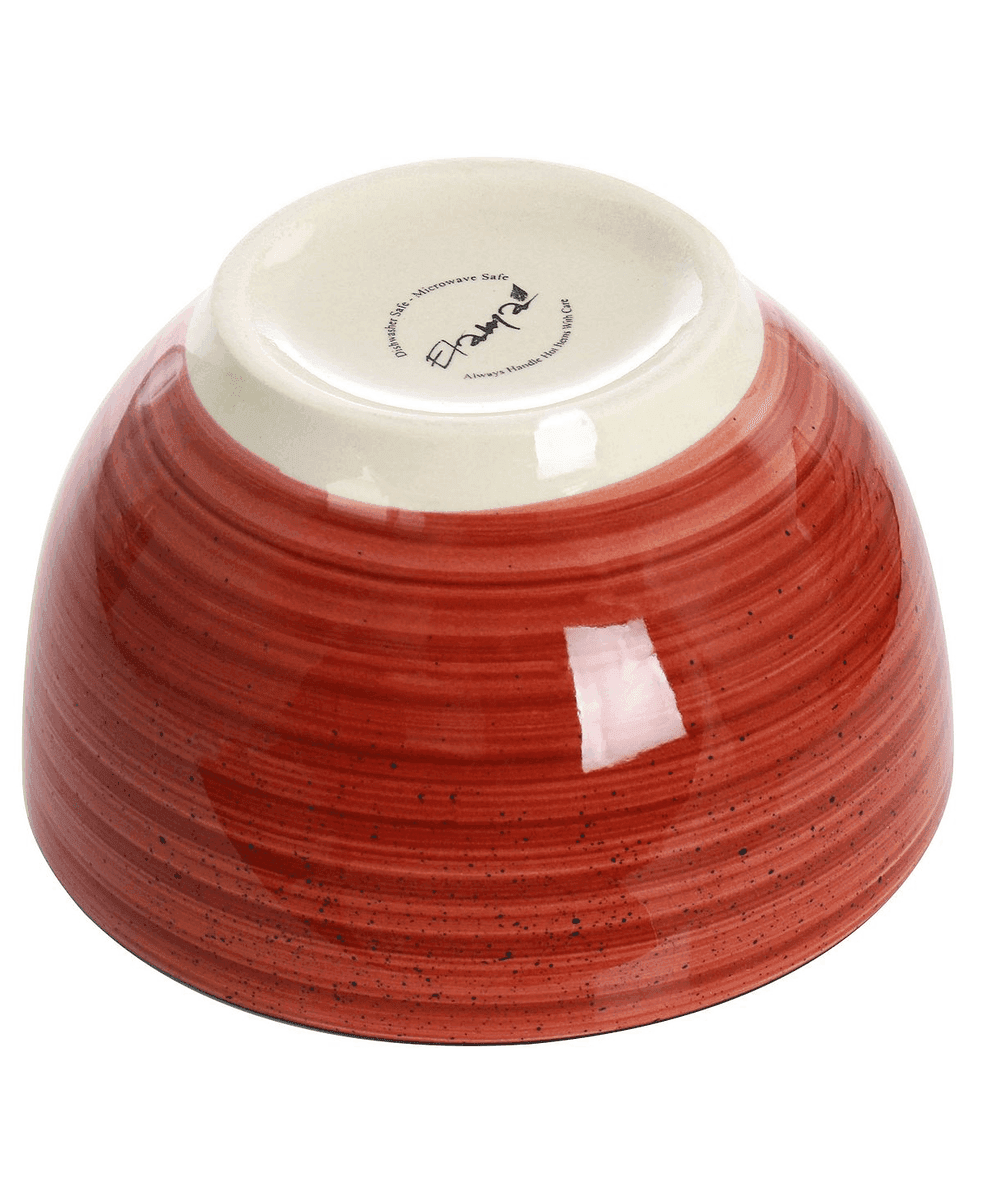 Elama Gia 24-Piece Dinnerware Set for 6 - Red image 3