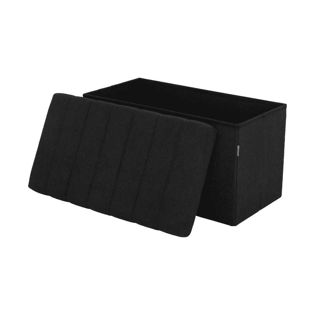 Seville Classics Boucle Foldable Storage Trunk - Black image 4
