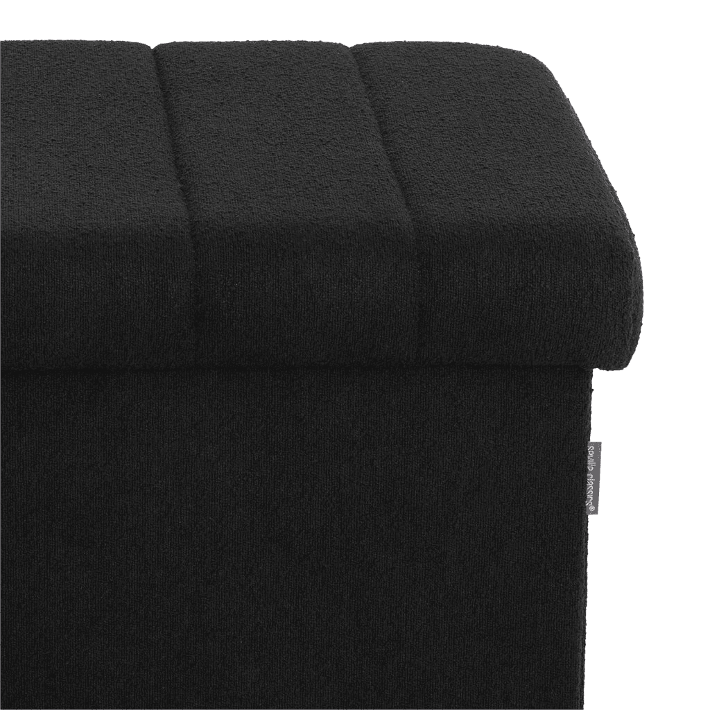 Seville Classics Boucle Foldable Storage Trunk - Black image 5