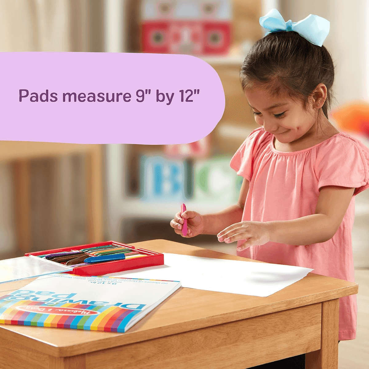 Melissa & Doug 9 x 12-Inch Drawing Paper Pads, 3-Pack image 5