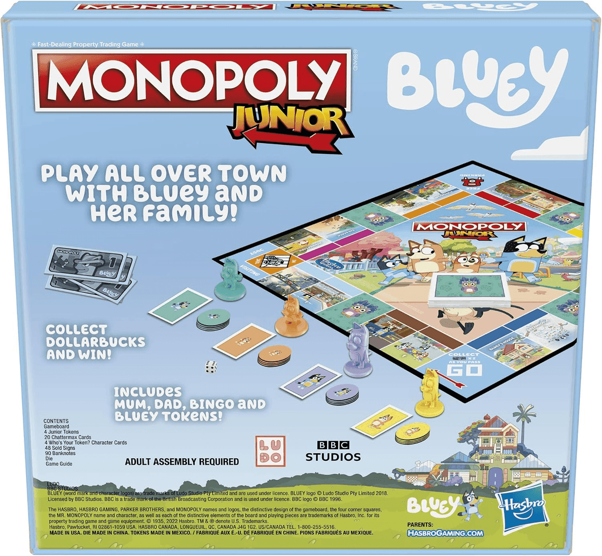 Hasbro Monopoly Junior Bluey Edition Board Game image 2