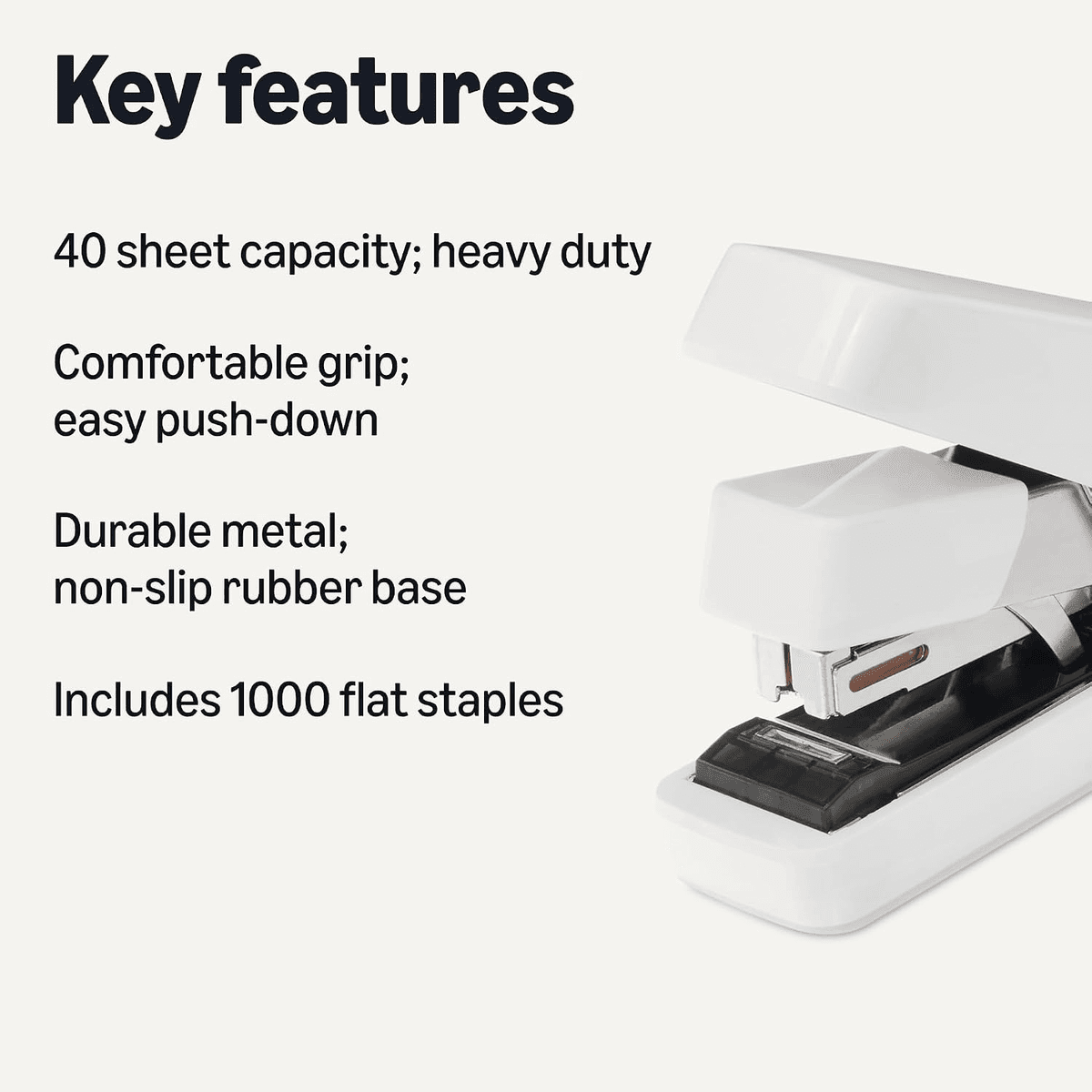 Amazon Basics Heavy-Duty Flat-Clinch Stapler image 2