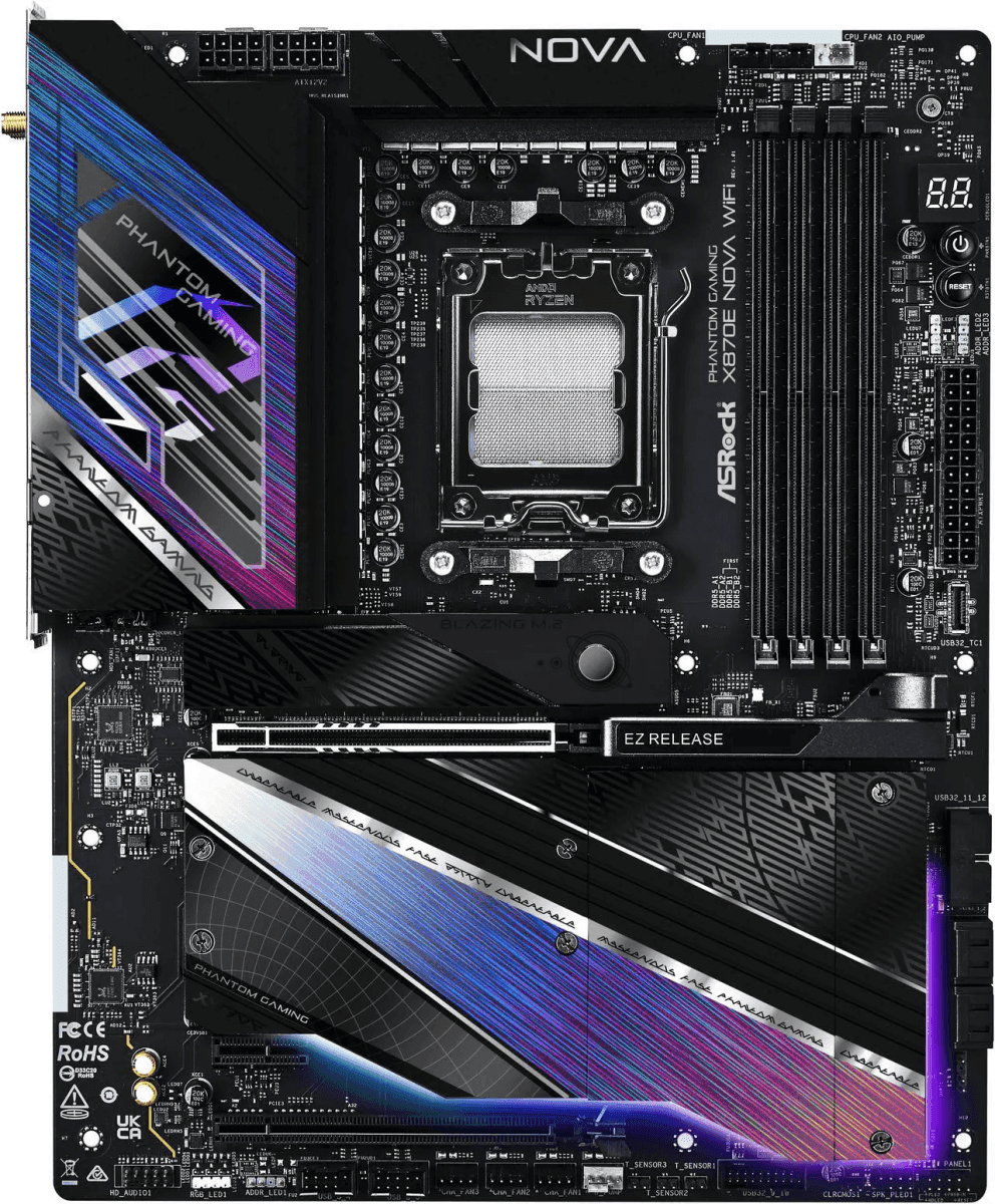ASRock X870E Nova WiFi AM5 ATX Motherboard image 3