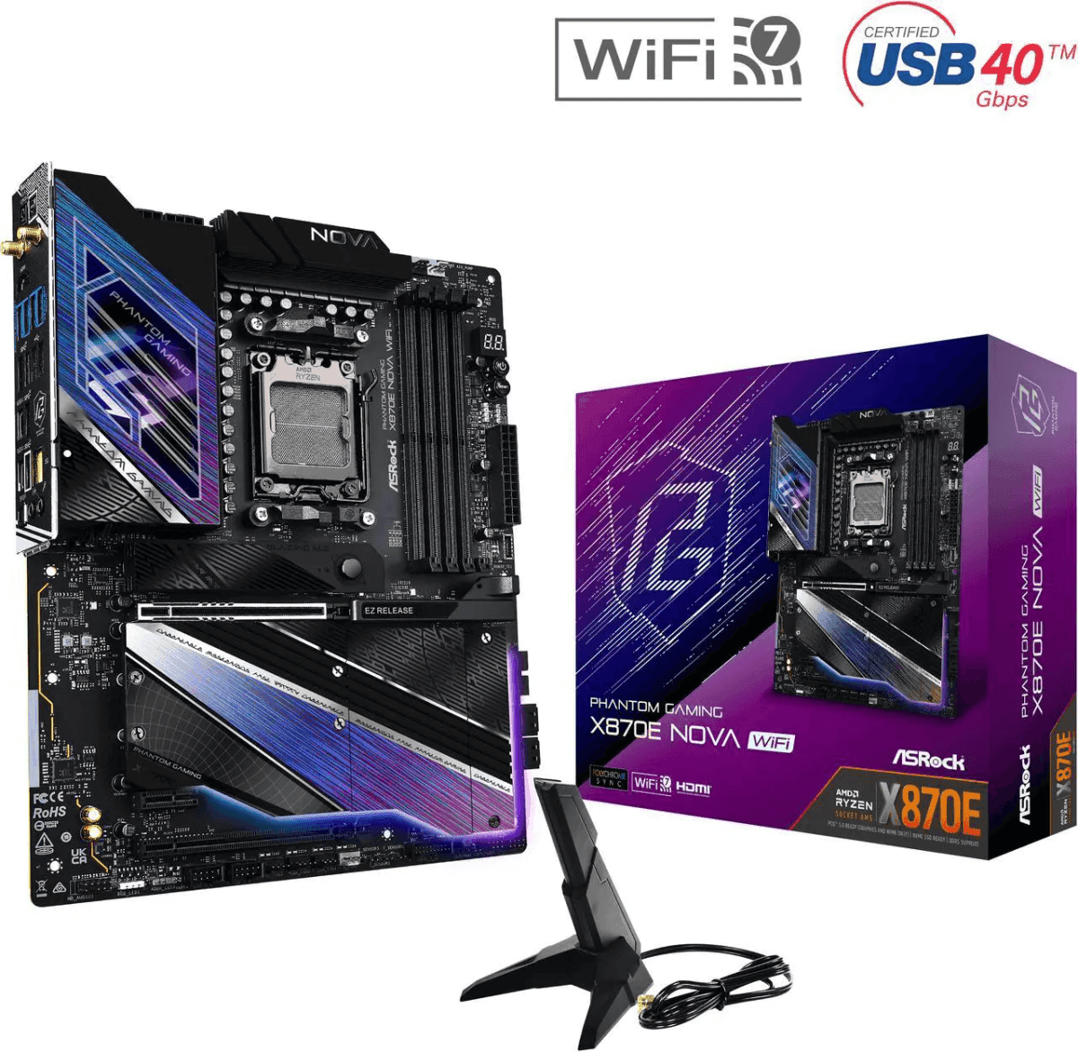 ASRock X870E Nova WiFi AM5 ATX Motherboard