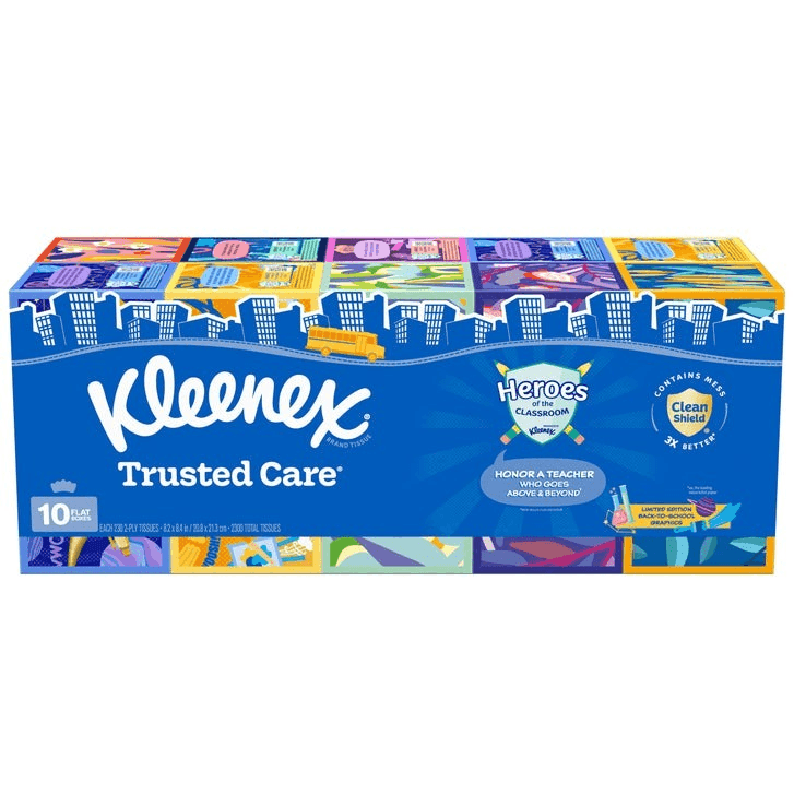 Kleenex Trusted Care Facial Tissue, 10-Pack