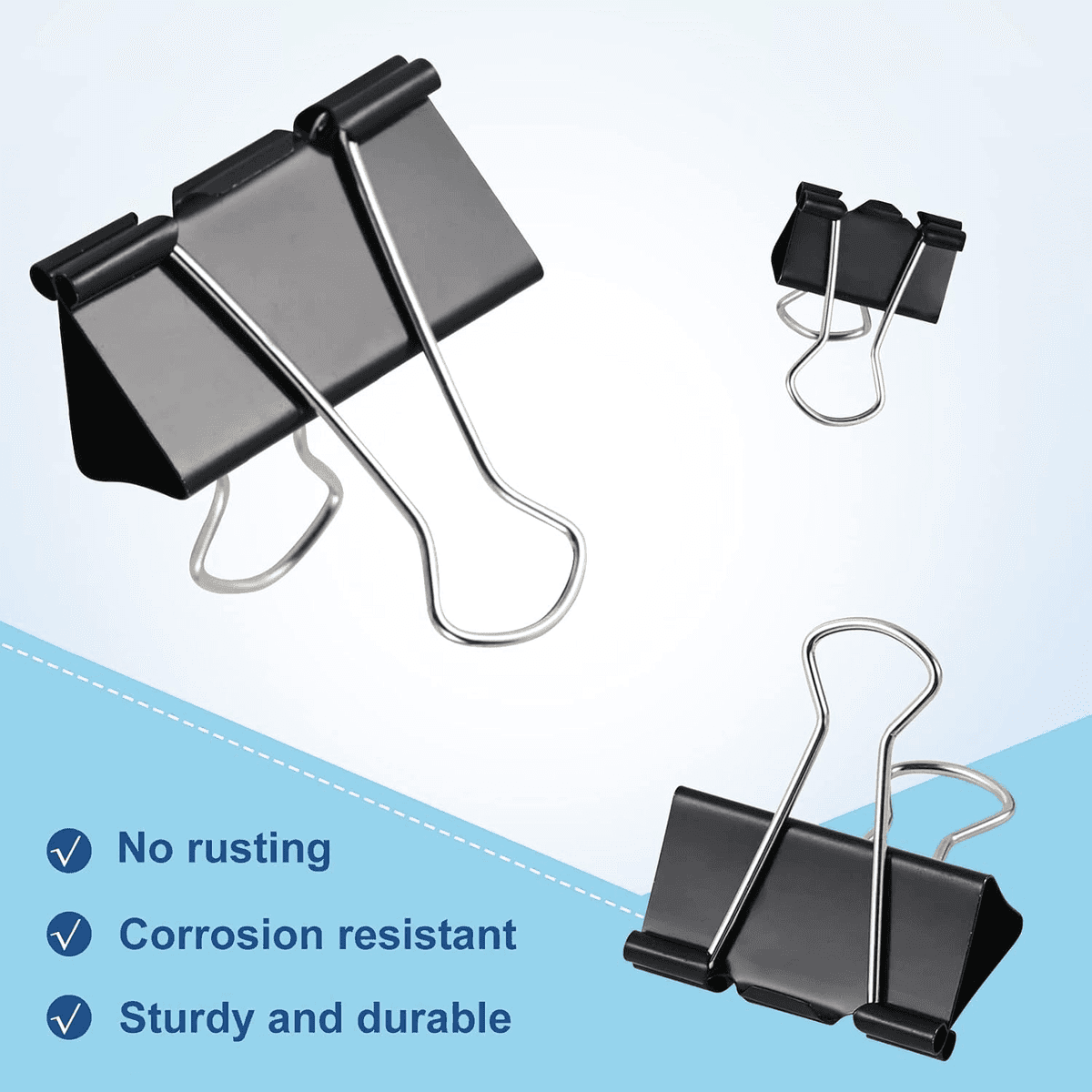 EFOK 208-Piece Assorted Binder Clip Set image 2