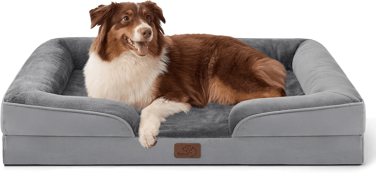 Bedsure Orthopedic Dog Bed, 35" x 25", Grey