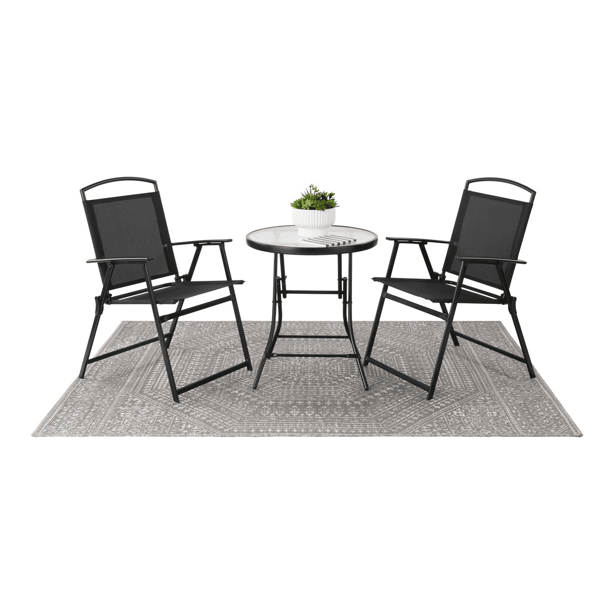 Mainstays Albany Lane 3-Piece Outdoor Bistro Set, Black