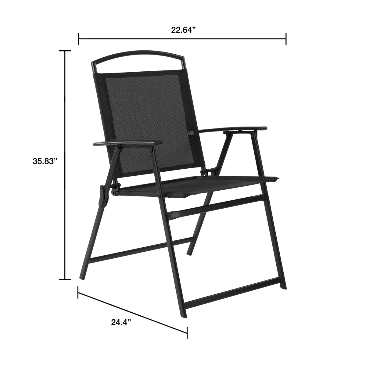 Mainstays Albany Lane 3-Piece Outdoor Bistro Set, Black image 4