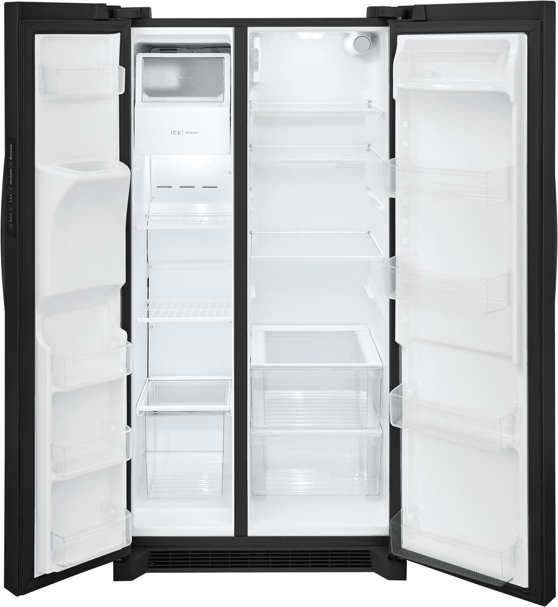 Frigidaire 25.6 Cu. Ft. Side-by-Side Refrigerator, Black image 2