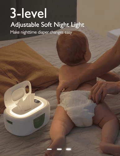 Momcozy Baby Wipe Warmer with Night Light - Green image 4