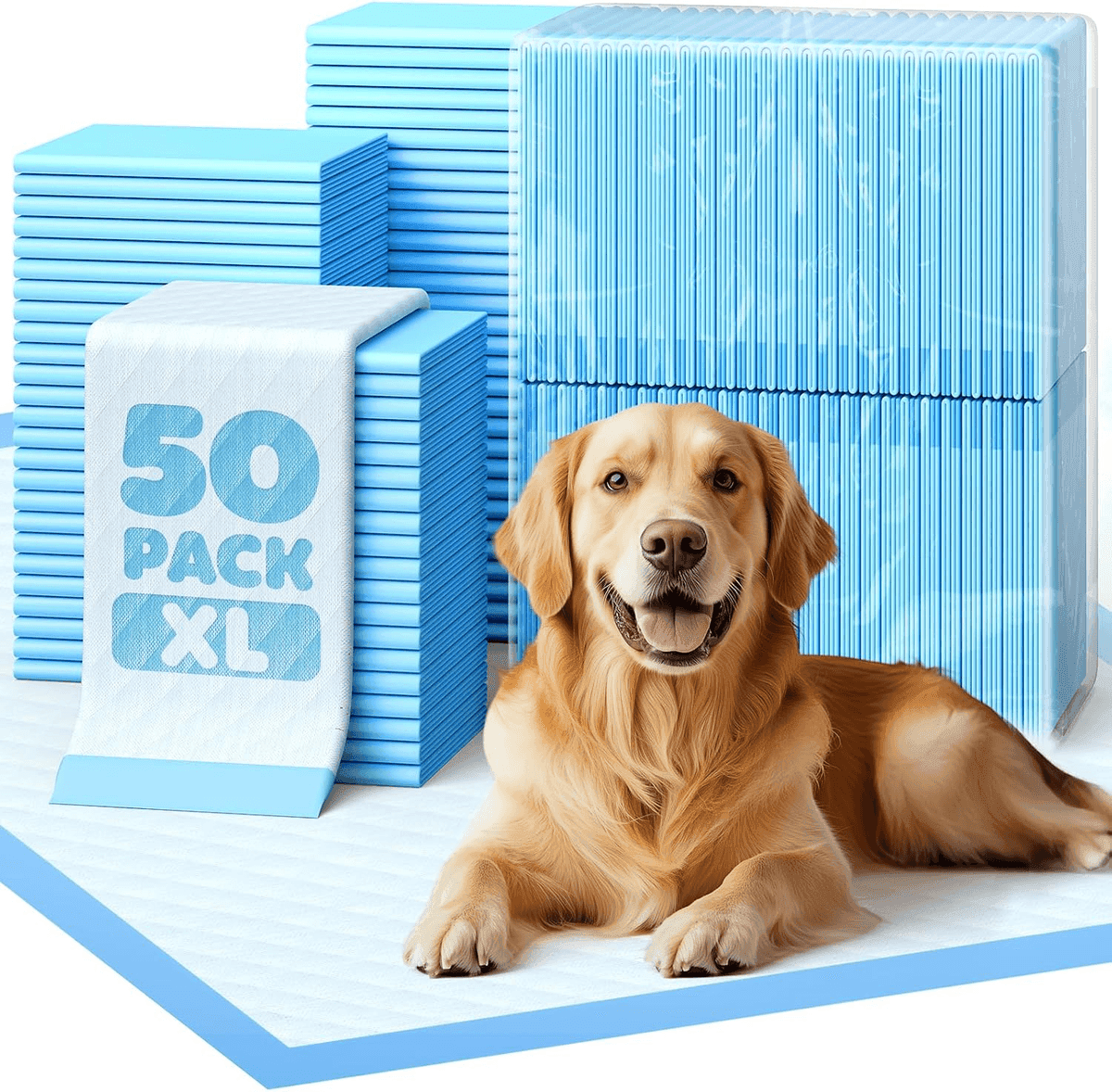 Powools 50-Pack Extra-Large Puppy Training Pads - 34 x 28 Inches