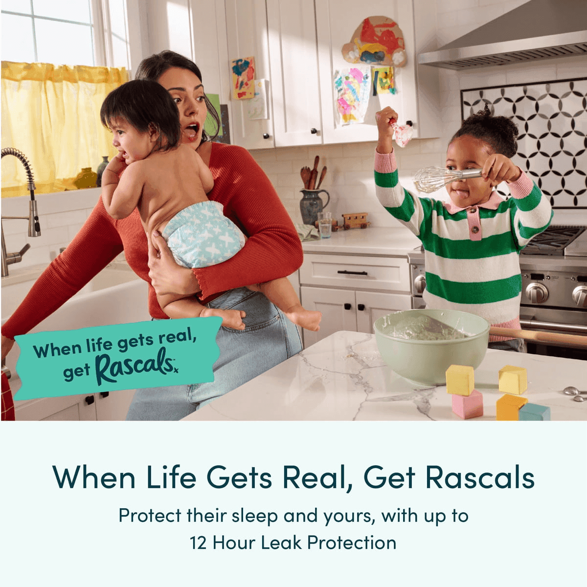Rascals Premium Baby Diapers Size 4, 72 Count image 2