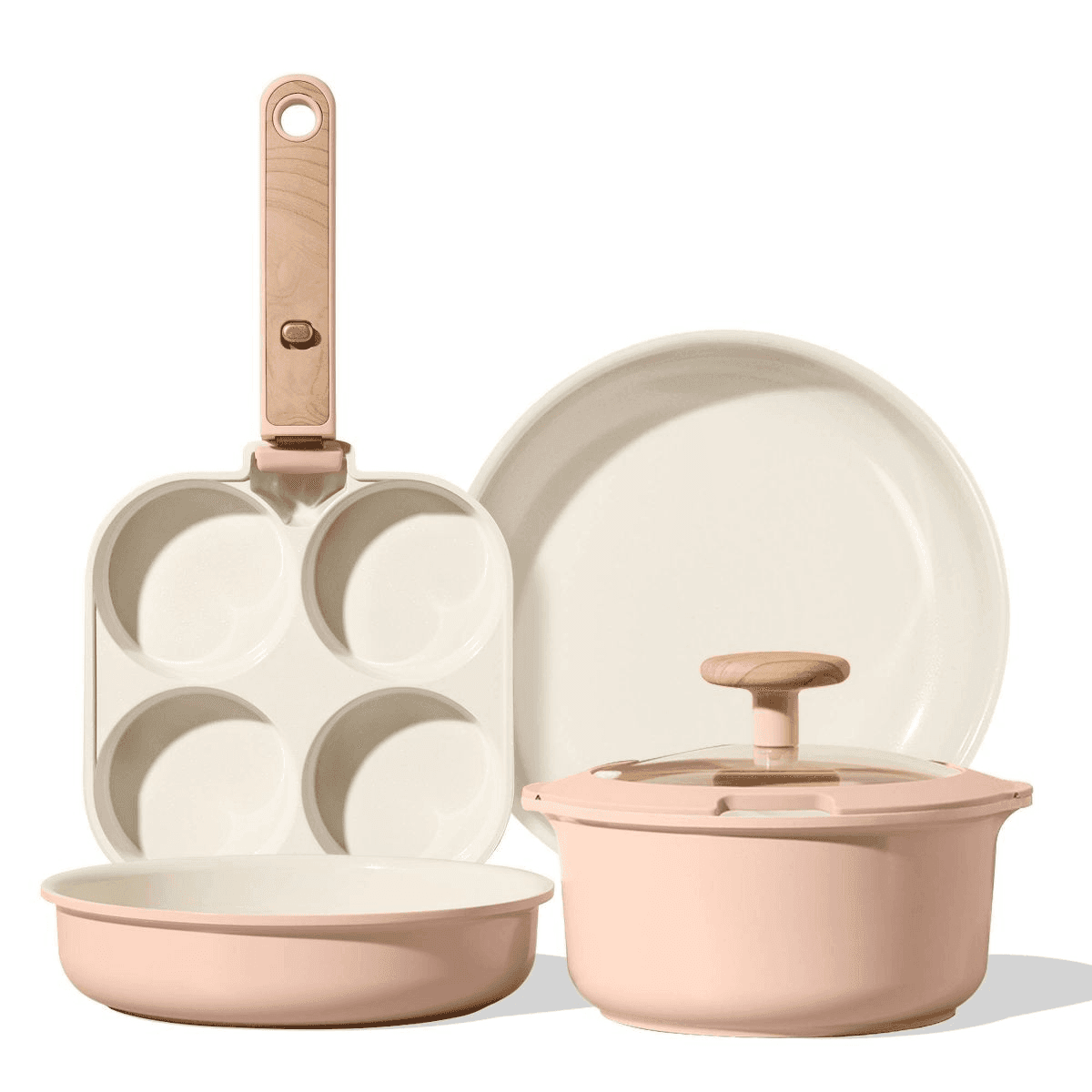 Carote 6-Piece Ceramic Nonstick Detachable Cookware Set