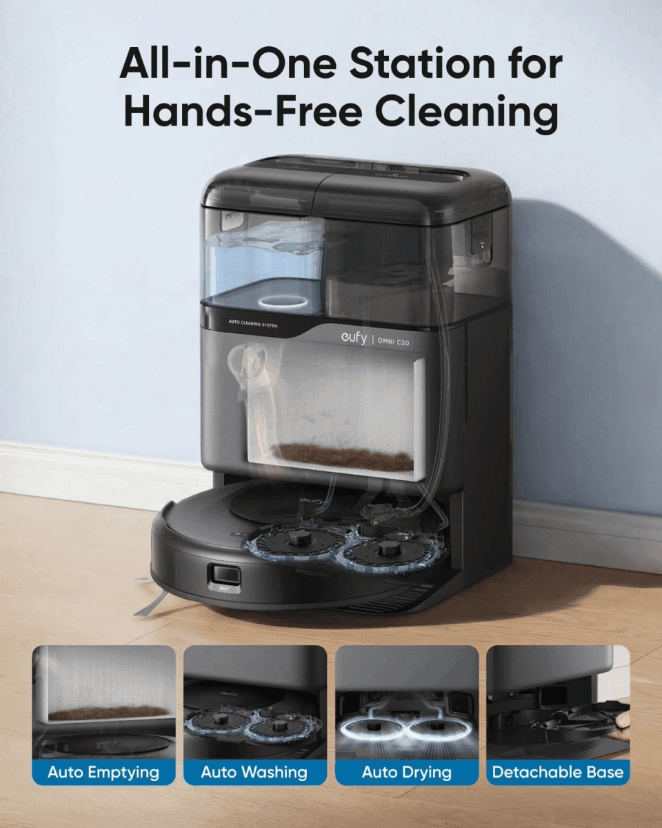eufy Omni C20 Robot Vacuum and Mop, Certified Refurbished image 2