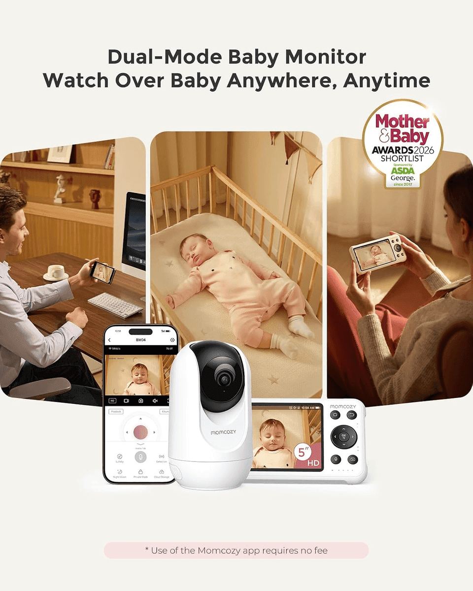 Momcozy BM04 Smart WiFi Baby Monitor with 5-Inch 1080p Display image 2