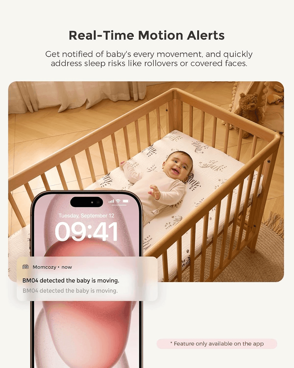 Momcozy BM04 Smart WiFi Baby Monitor with 5-Inch 1080p Display image 3