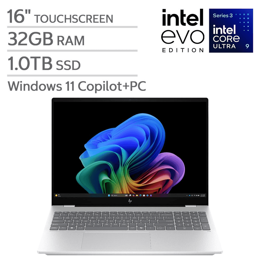 HP OmniBook 7 16-Inch OLED Touchscreen Laptop, Core Ultra 9, 32GB/1TB