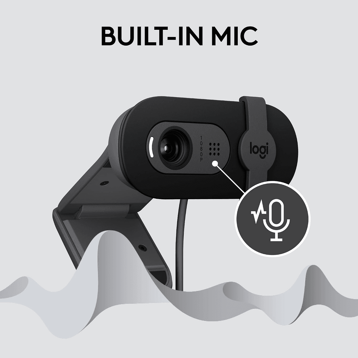 Logitech Brio 101 Full HD 1080p Webcam, Black image 5