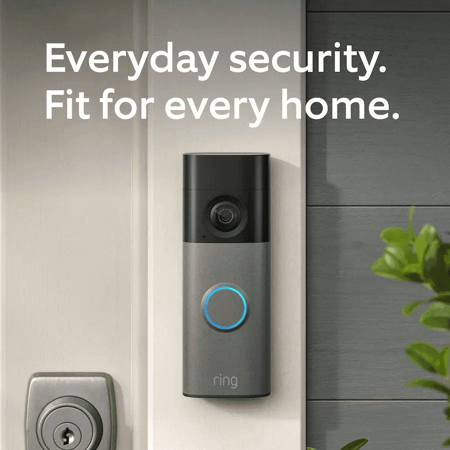 Ring Battery Doorbell 2K (Newest Model), Speckled Grey image 2