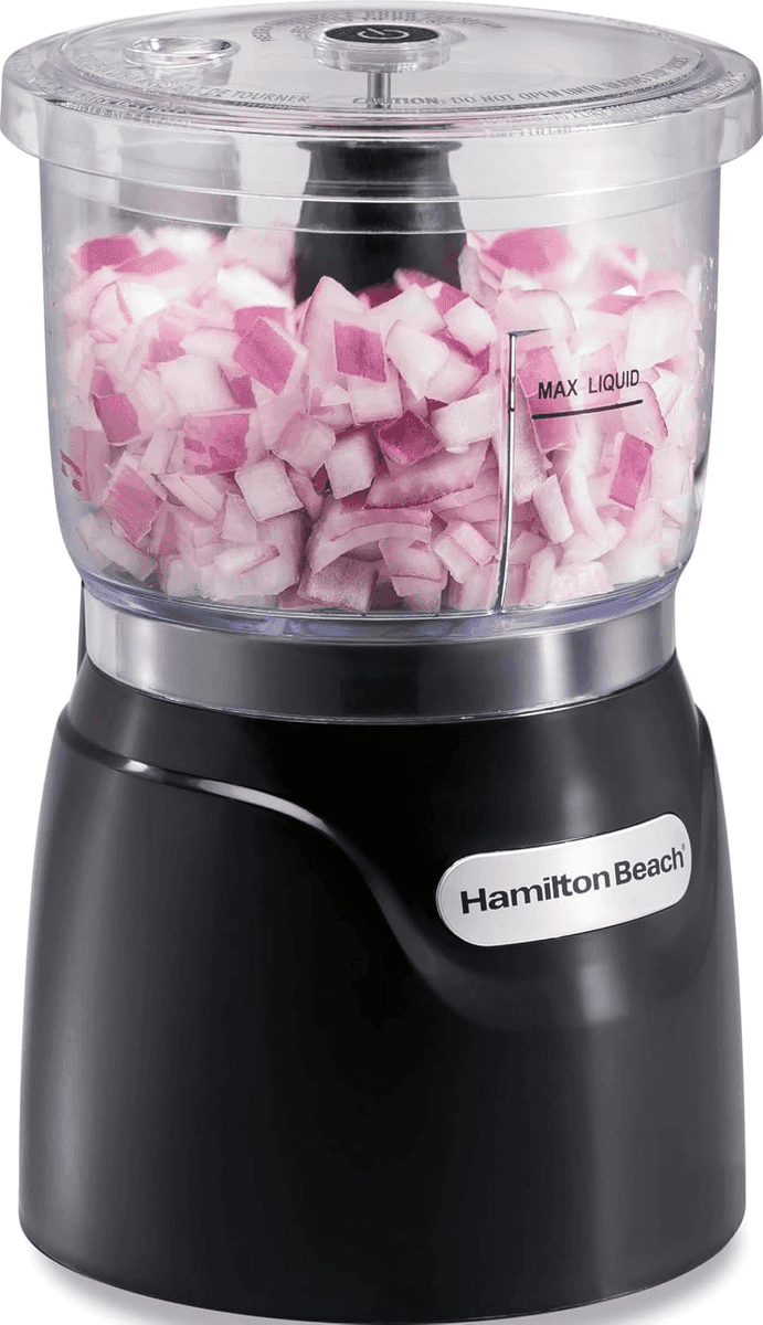 Hamilton Beach 3-Cup Electric Mini Food Processor, Black