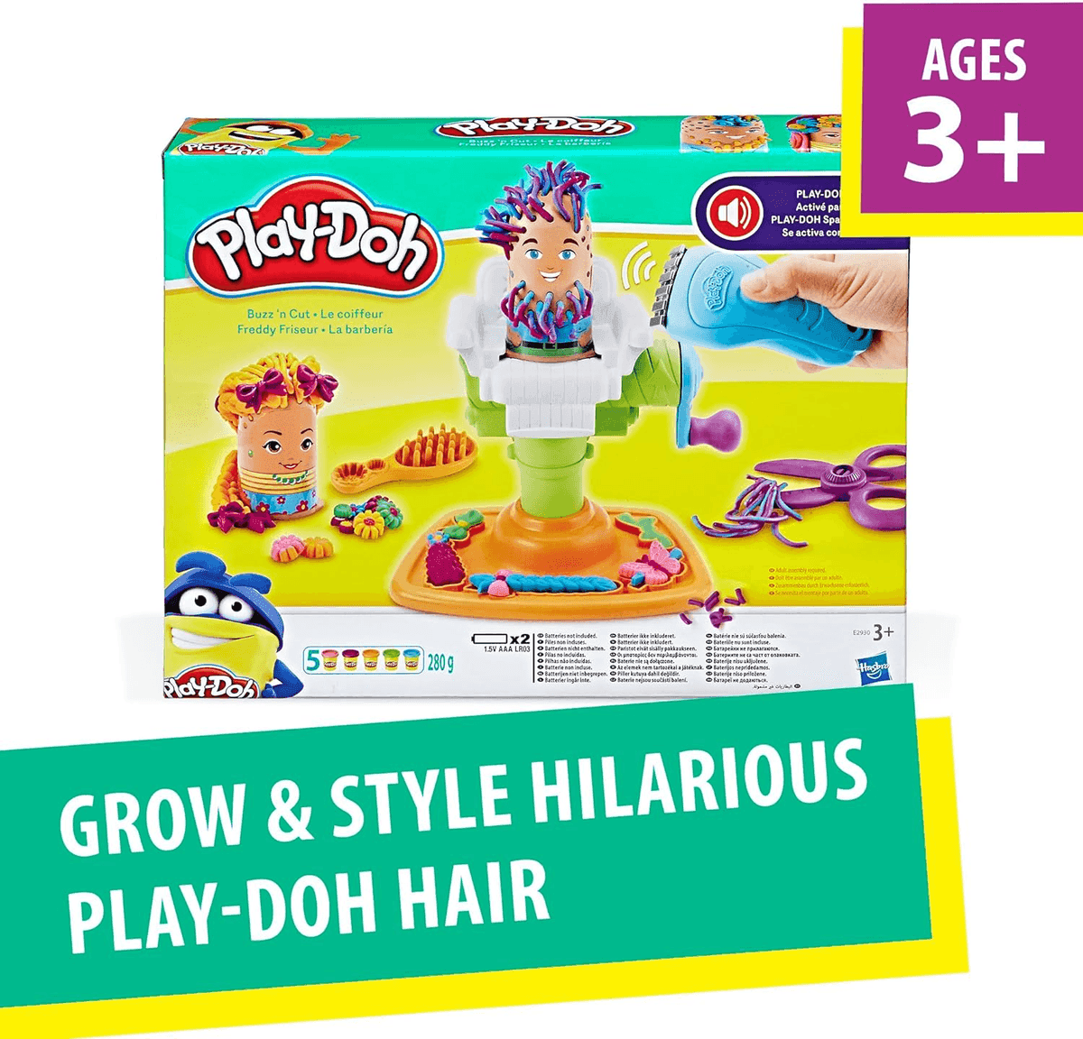 Play-Doh Buzz 'n Cut Fuzzy Pumper Barber Shop Set image 2