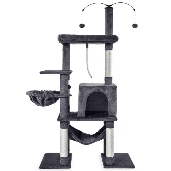 Vibrant Life 58.5-Inch Multi-Level Cat Tree, Gray