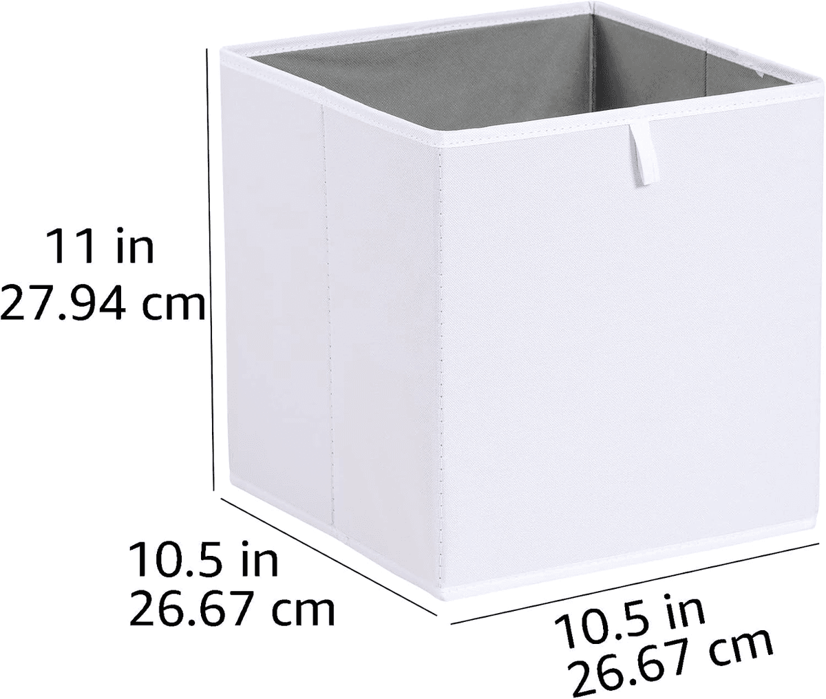 Amazon Basics Collapsible Storage Cubes, White, 6-Pack image 5