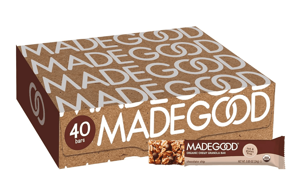 MadeGood Chocolate Chip Chewy Granola Bars, 40 Pack