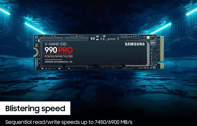 Samsung 990 PRO SSD 1TB PCIe 4.0 M.2 2280 Internal Solid State Drive image 4