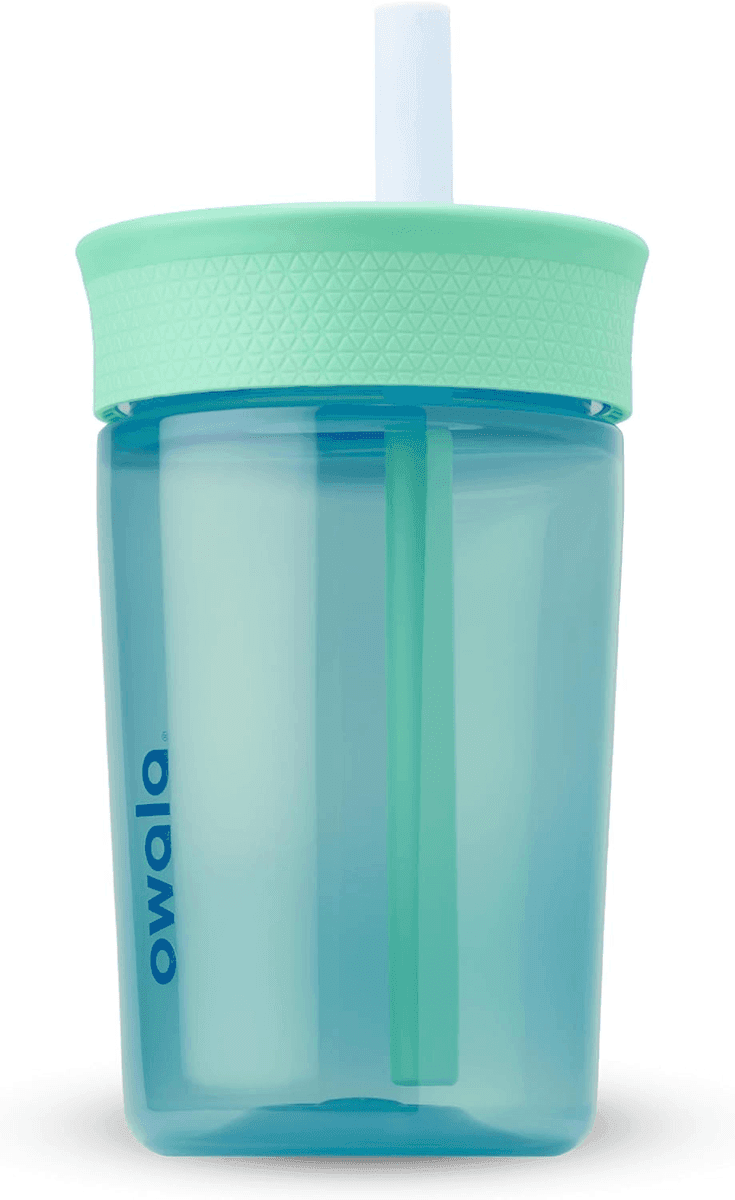 Owala Kids 15-Ounce Plastic Tumbler, The Blues