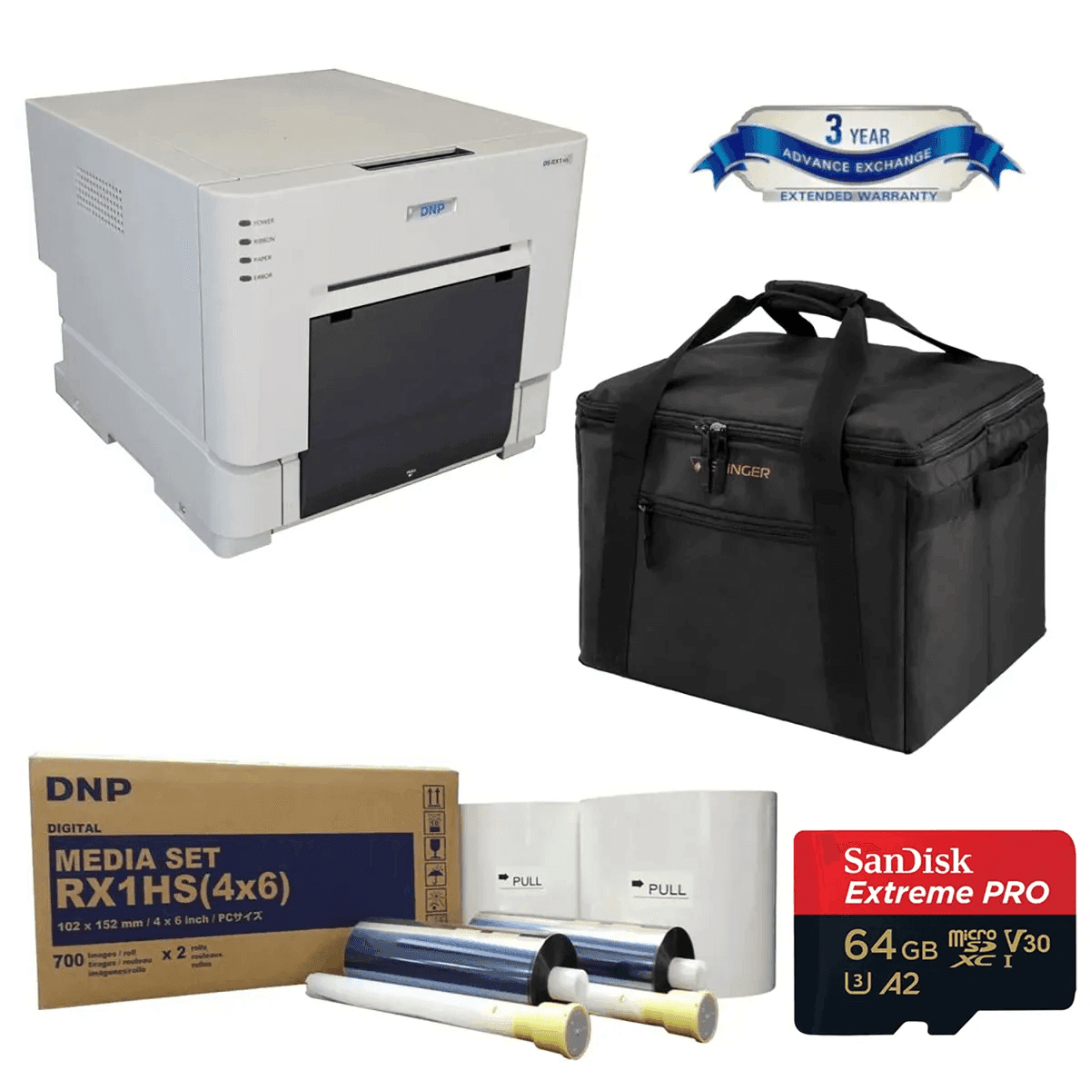 DNP DS-RX1HS 6-Inch Dye-Sublimation Printer Bundle