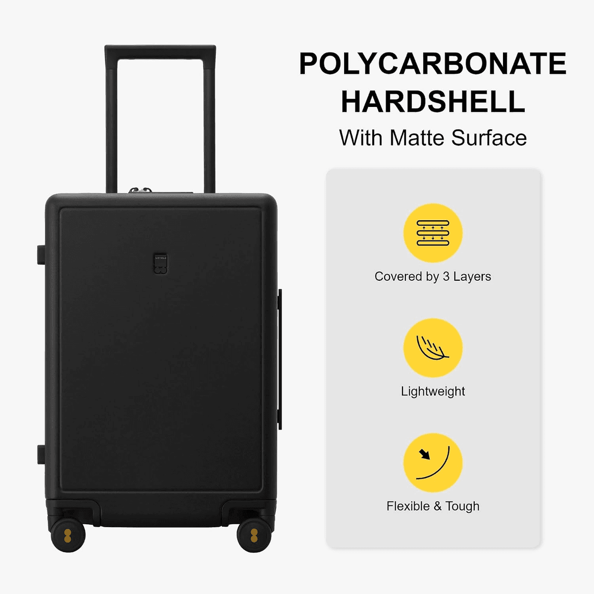 LEVEL8 Elegance Matte 20/28-Inch Hardside Luggage Set image 4
