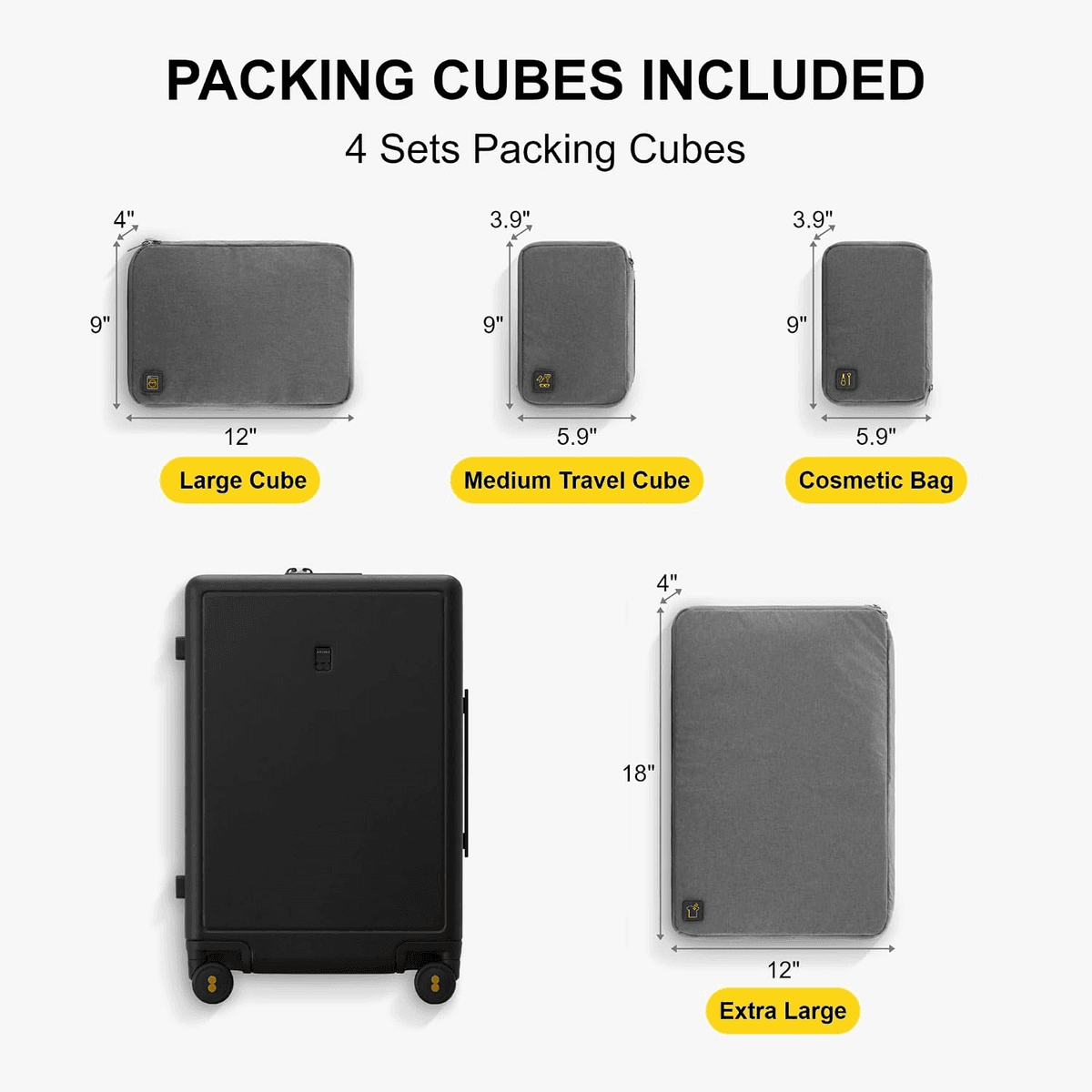 LEVEL8 Elegance Matte 20/28-Inch Hardside Luggage Set image 3
