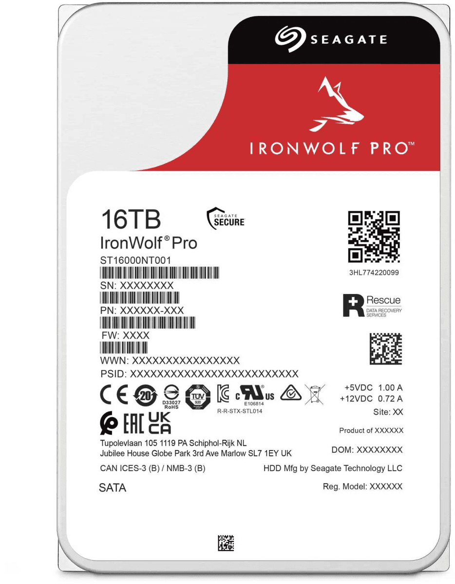 Seagate IronWolf Pro 16TB 7200 RPM NAS Hard Drive ST16000NT001 image 3