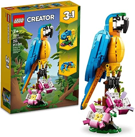 LEGO Creator 3-in-1 Exotic Parrot Building Set 31136