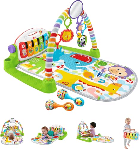 Fisher-Price Deluxe Kick & Play Piano Gym with 2 Maracas