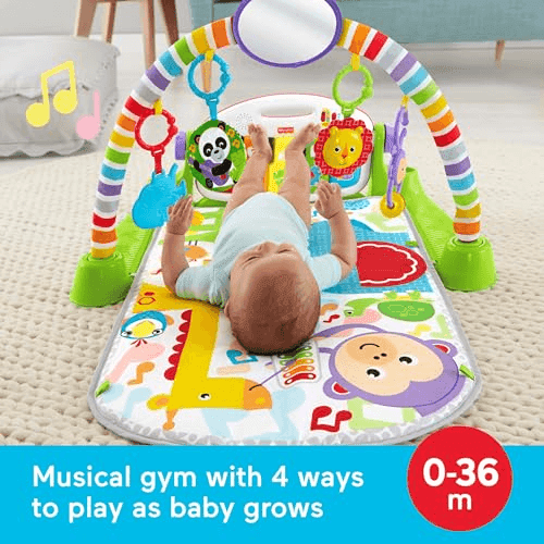 Fisher-Price Deluxe Kick & Play Piano Gym with 2 Maracas image 2