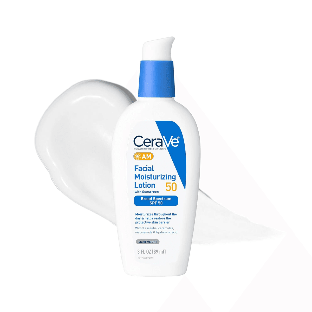 CeraVe AM Facial Moisturizing Lotion SPF 50, 3 oz
