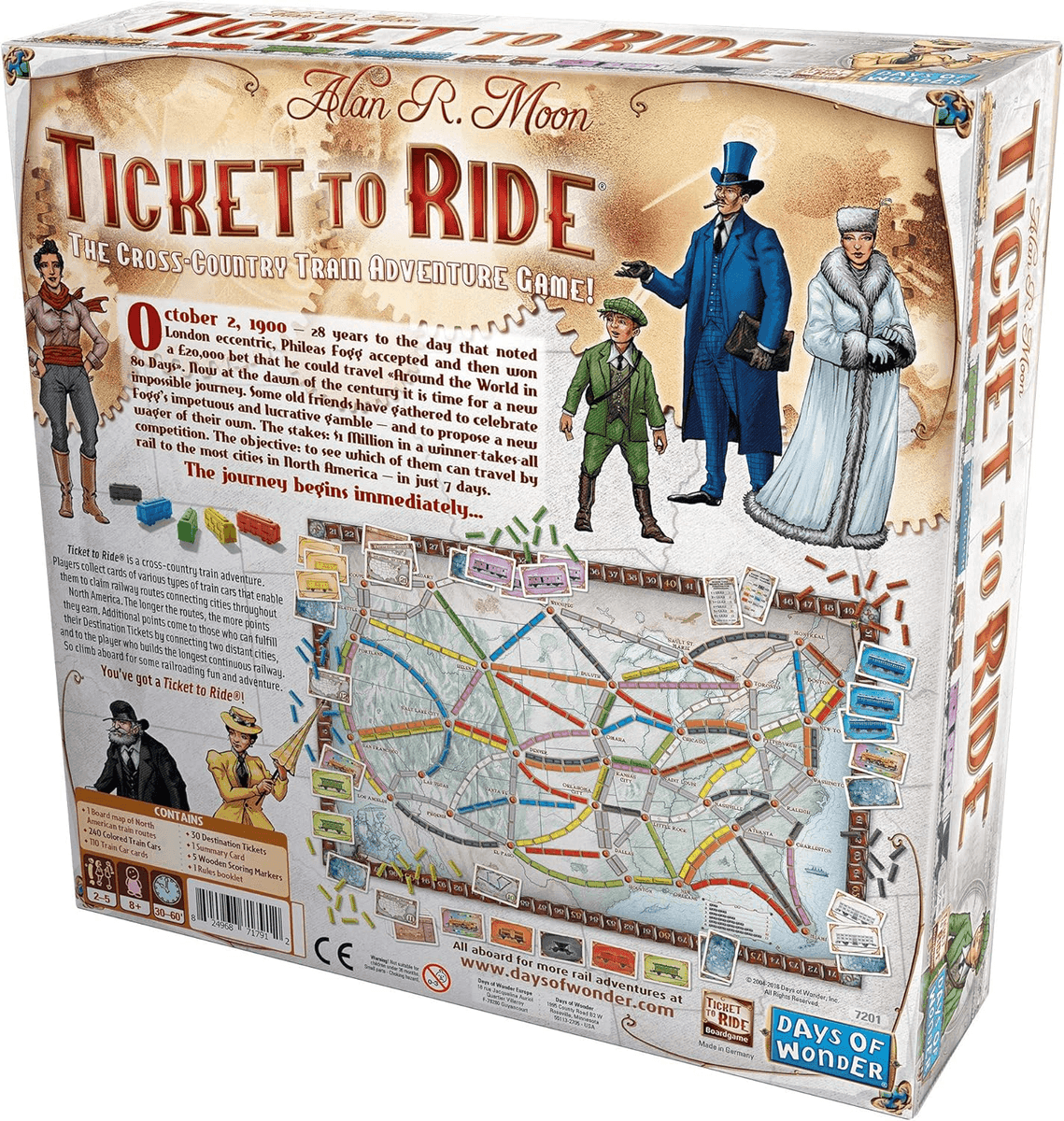 Ticket to Ride Cross-Country Strategy Board Game image 2