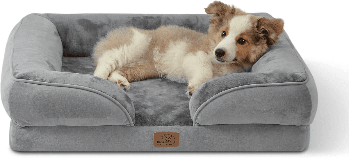 Bedsure Orthopedic Dog Bed - 28-Inch Grey