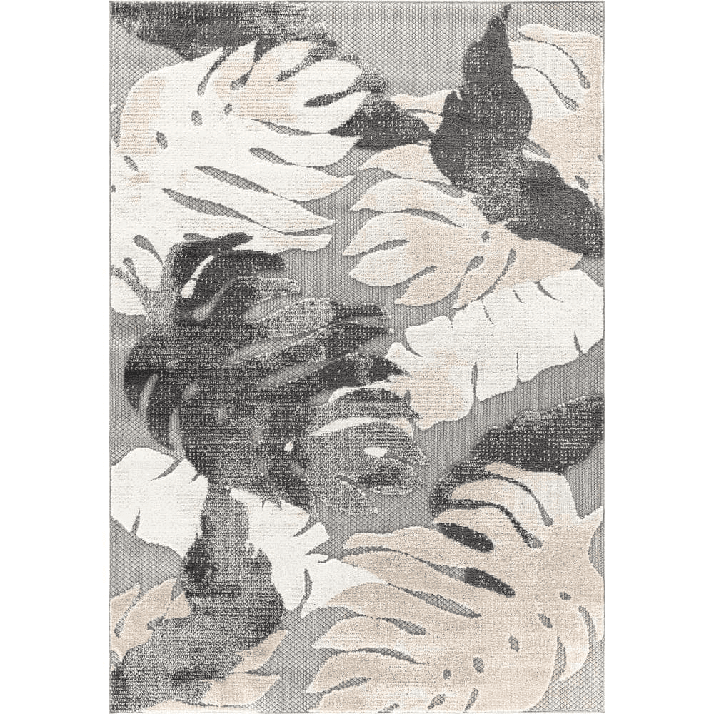 World Rug Gallery Arles Gray 7 ft. 10 in. x 10 ft. Indoor/Outdoor Rug