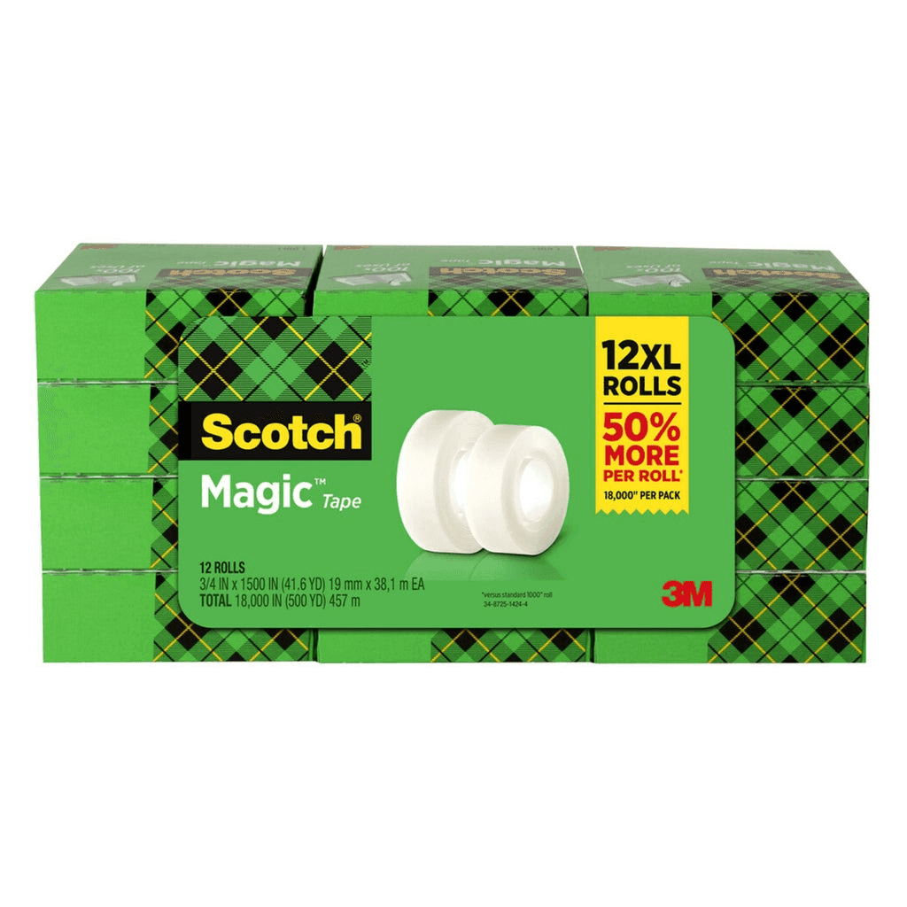 3M Scotch Magic Tape, 12-Count