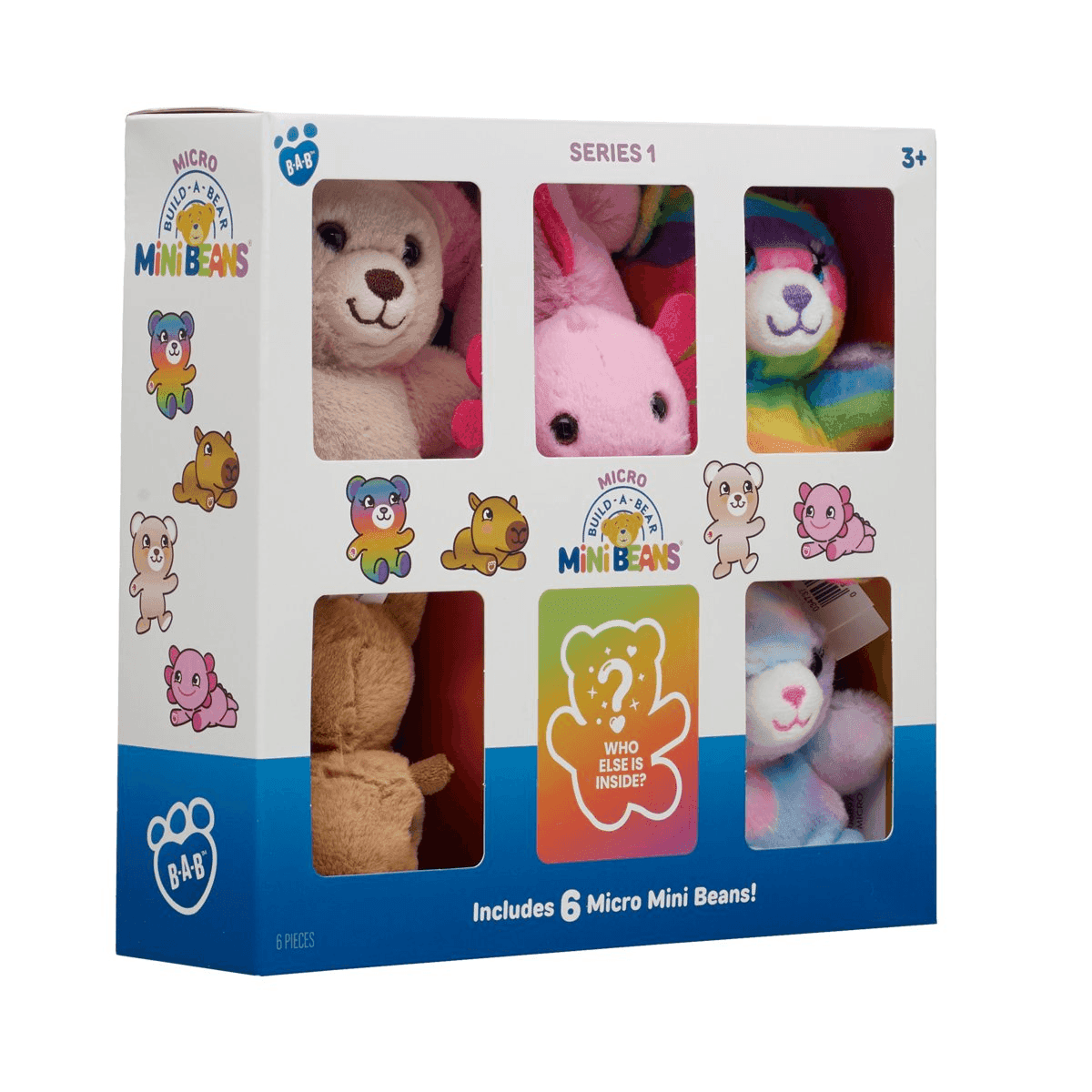 Build-A-Bear Micro Mini Beans Series 1 Plush 6-Pack image 2