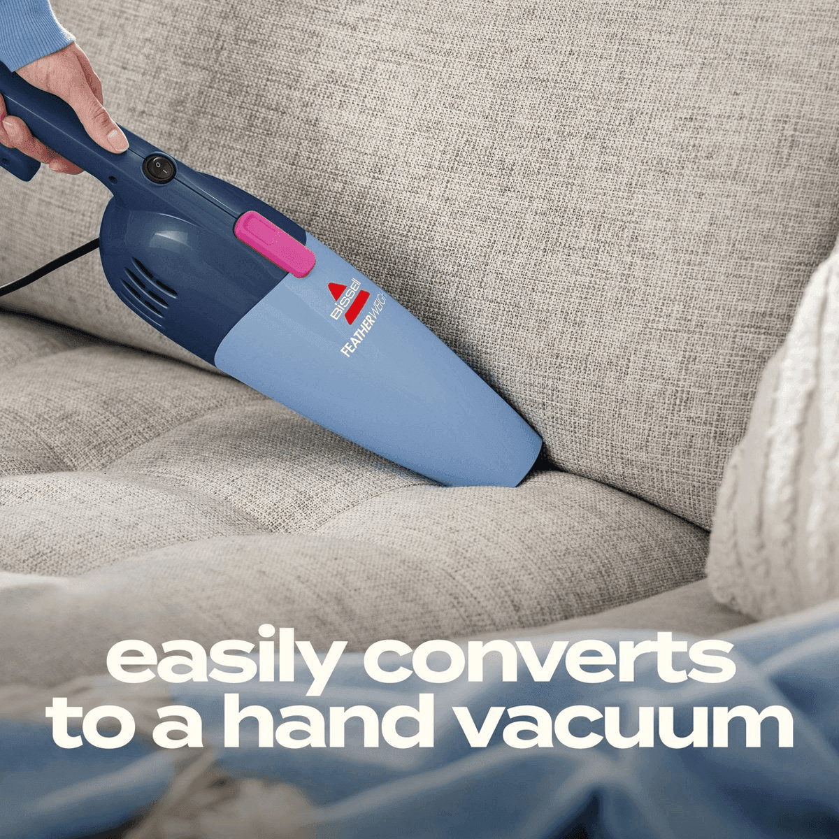 BISSELL Featherweight 2033T Stick Vacuum, Pink/Blue image 5