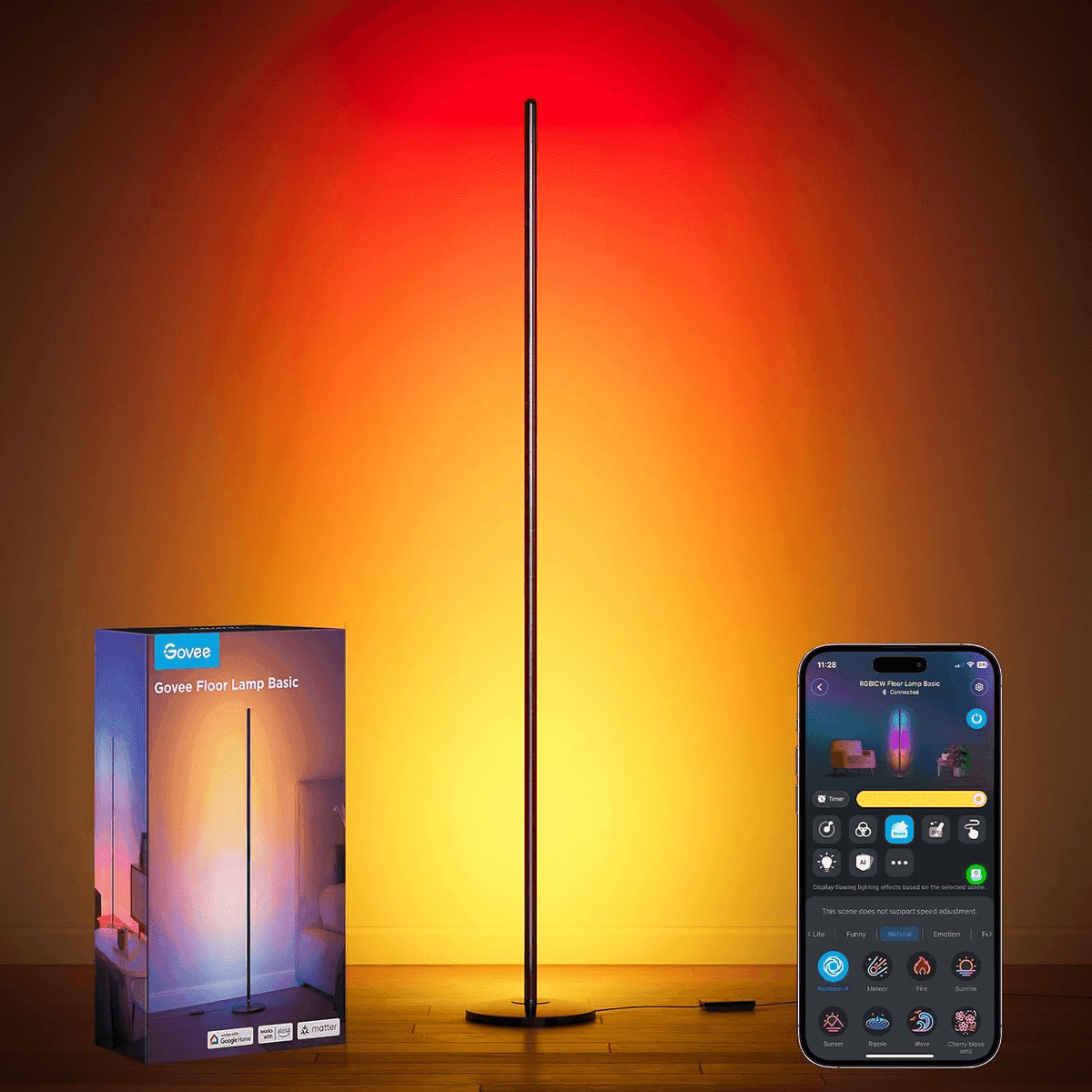 Govee RGBIC Floor Lamp Basic, Black